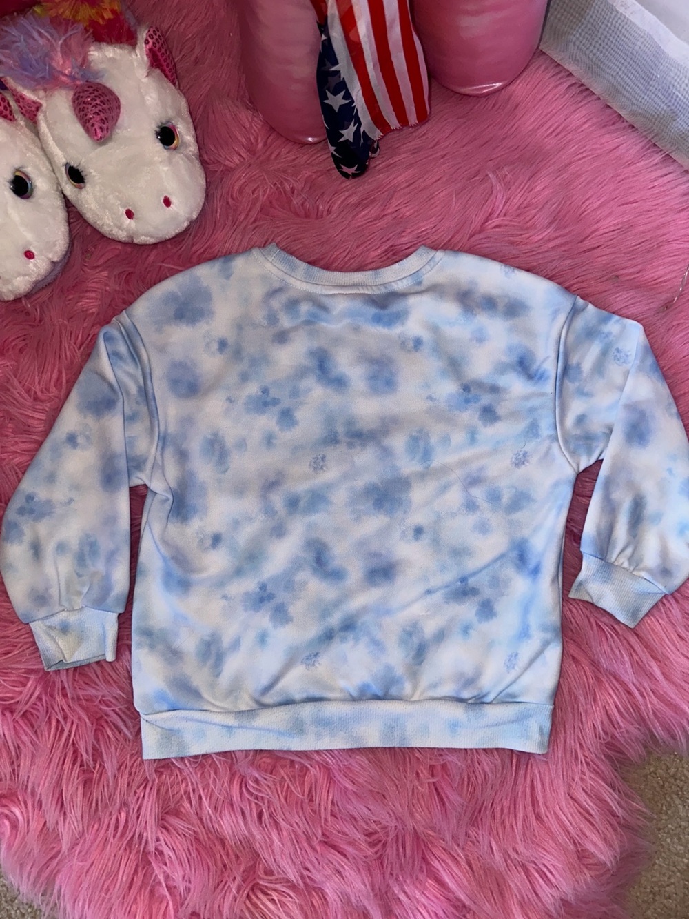 Power Puff Girls Cartoon Network Kids Bubbles Tie-Dye Sweatshirt - Picture 12 of 12